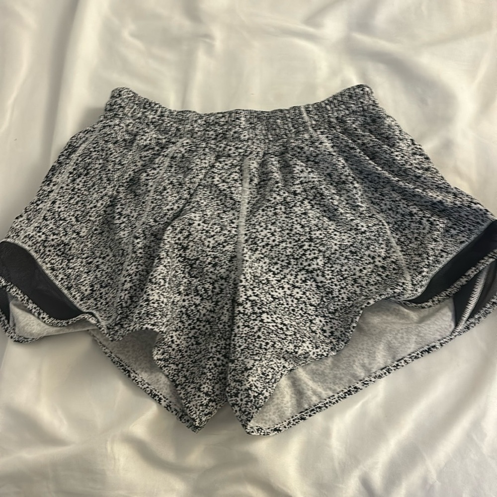 Lululemon hotty hot shorts, flower pattern